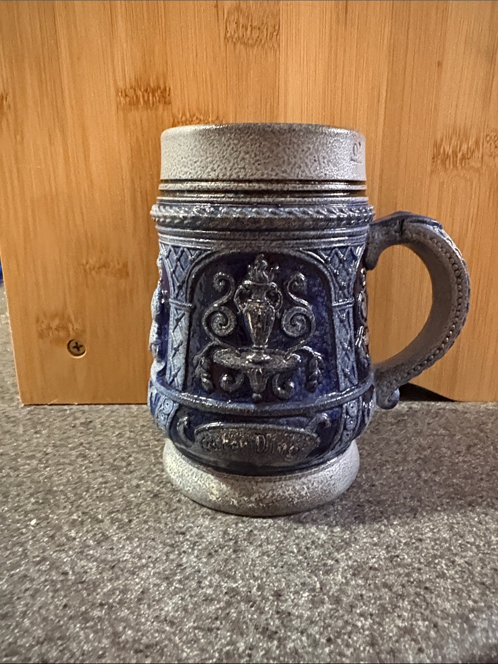 Vintage Gerz Mold 320 German Stoneware Mug - San Diego Souvenir 0.3 LT